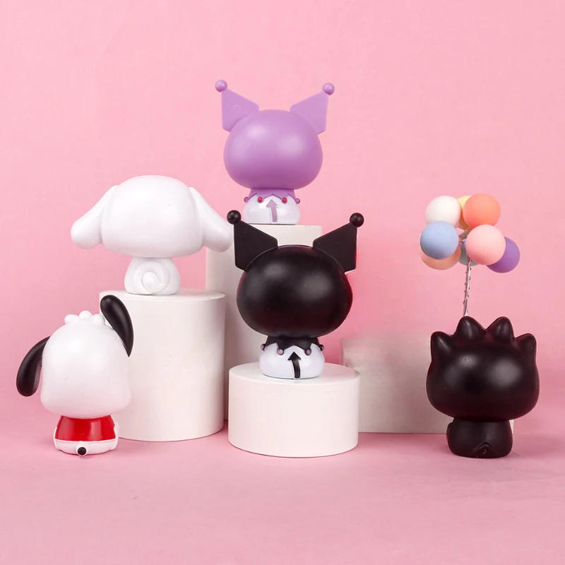 MINISO Cake Decoration Kuromi Cinnamoroll Pachacco Model Anime Cartoon Birthday Cake Topper Children's Toy Gift