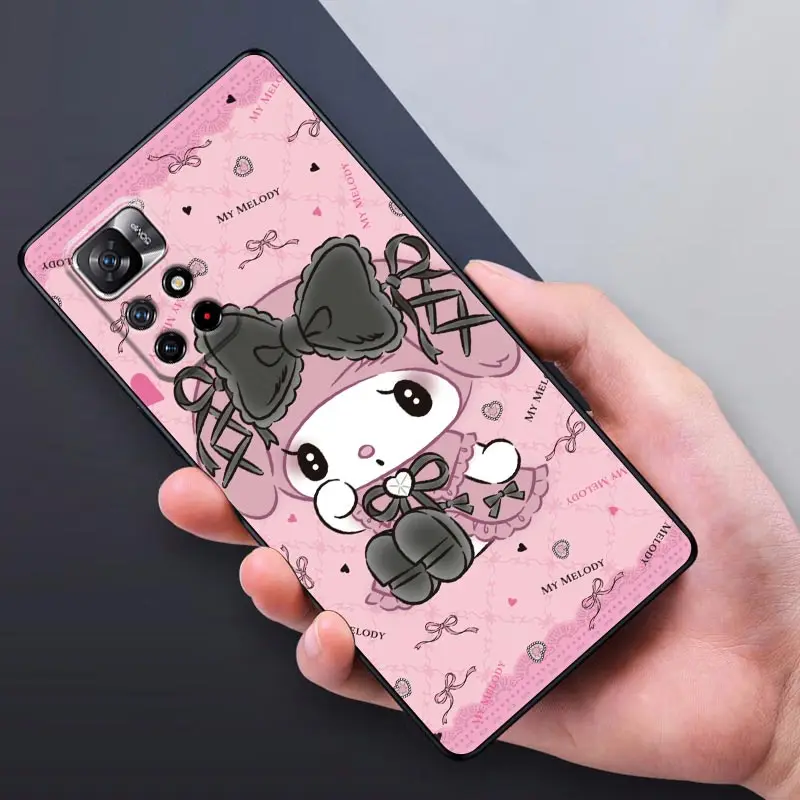 POCO X3 Pro Case For Xiaomi Poco F3 F4 F5 M5 M4 M3 X5 X4 X3 Pro NFC C40 C50 Silicone Back Phone Case Cover Cute Kuromi My Melody