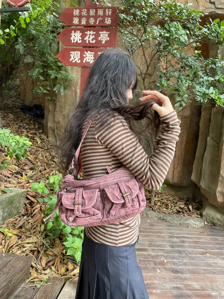 Original Design Retro Spice Girl Scooter Bag Multi-pocket Fashion Underarm Shoulder Crossbody Bags for Women Hot Selling