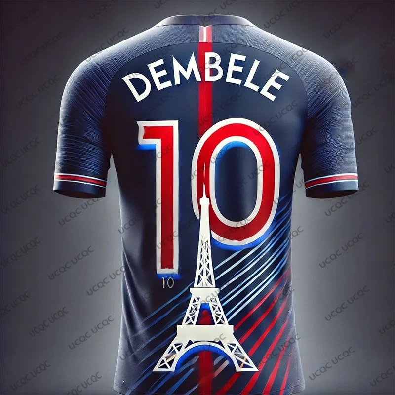 2025 طبعة خاصة Dembele No.10 كرة القدم جيرسي التدريب موحدة تنفس كبيرة الحجم للجنسين التدريب التي شيرت طفل/الكبار