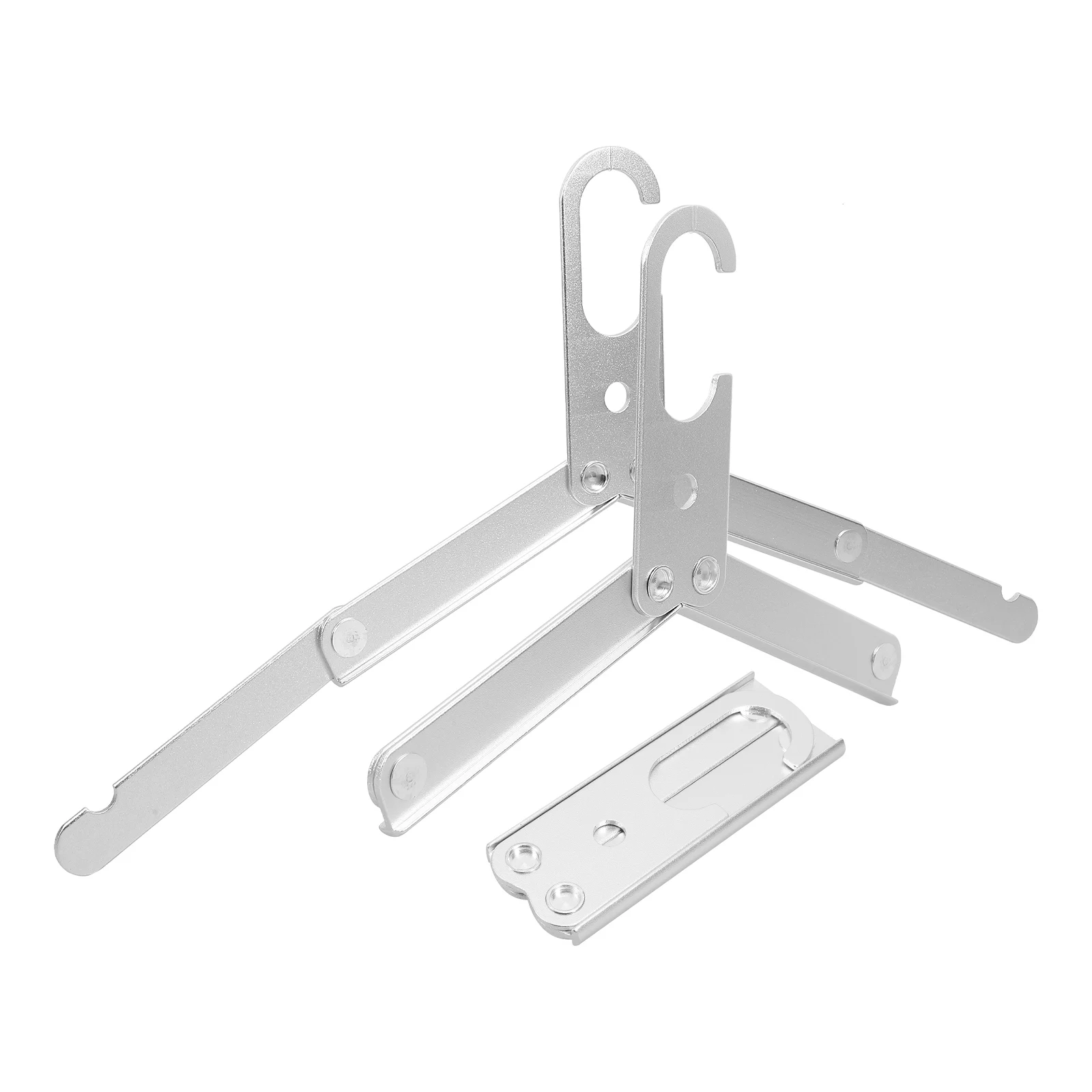 

3pcs Metal Folding Hangers Strong Load-Bearing Space Saving Foldable Coat Hanger for Travel Bedroom Closet Use Aluminum