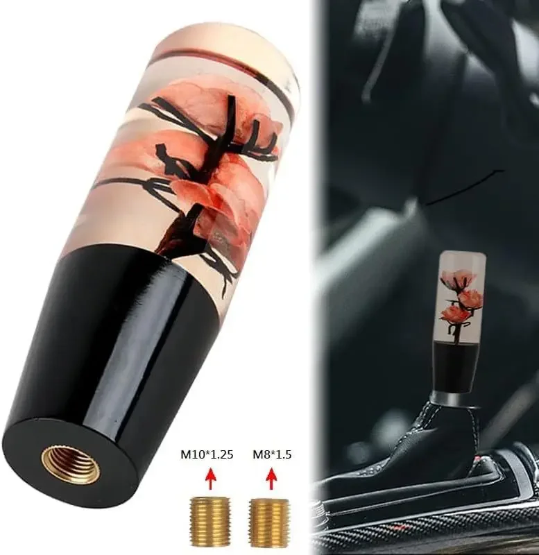 Universal Resin Ball Head Stripe Car 6 Speed Manual Gear Shift Knob Shifter Fit For Ford Mustang GT500