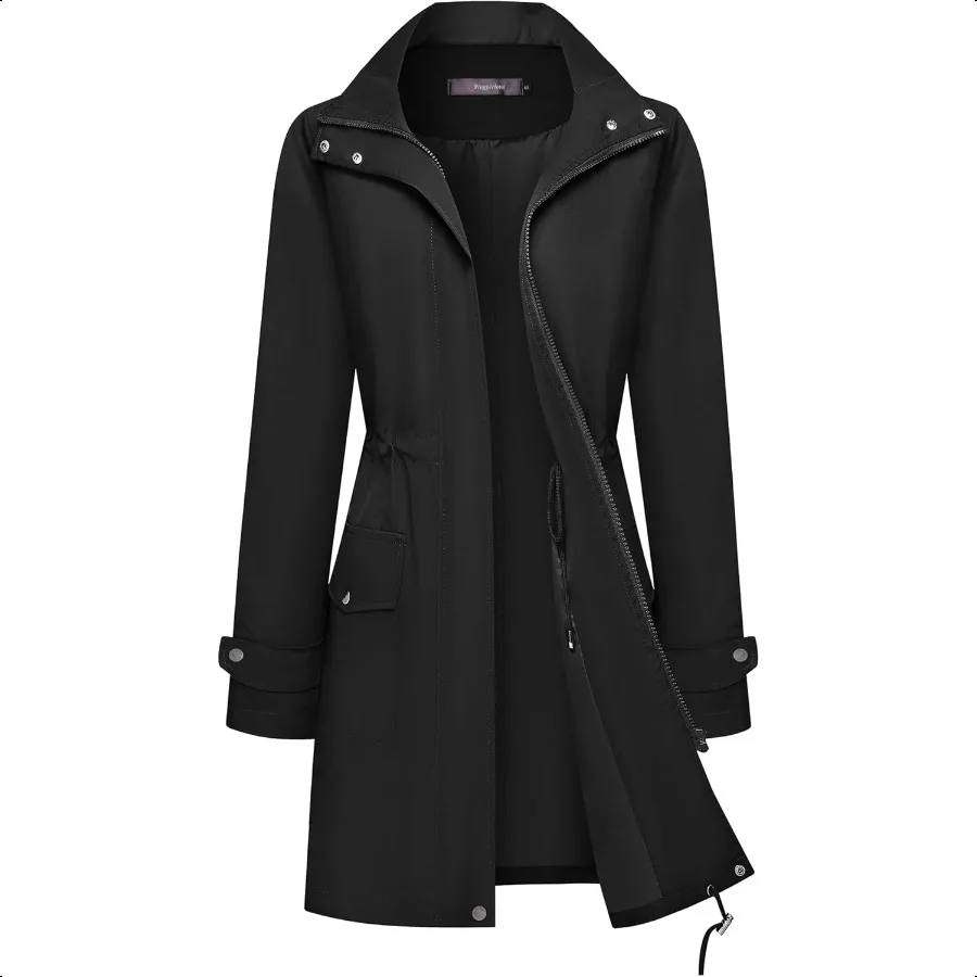 

Женская дождевая куртка Bloggerlove, водонепроницаемая куртка с капюшоном, легкие плащи, длинная ветровка