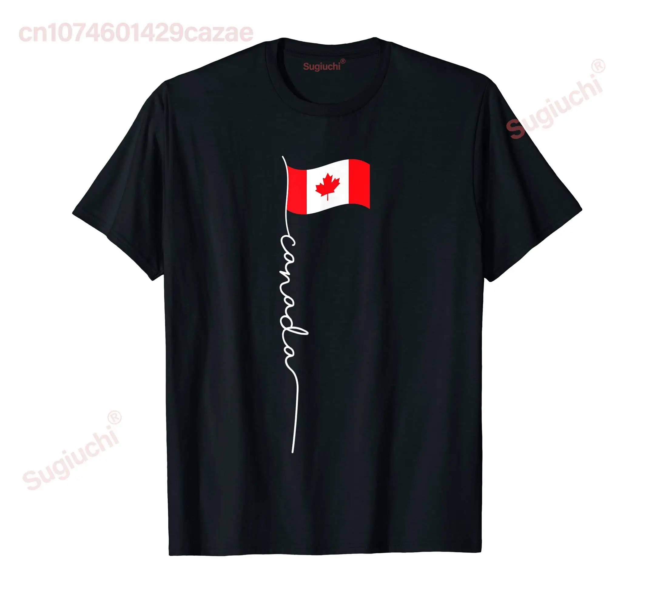 100% Cotton Canada Signature Flag Pole - Patriotic Canadian Flag T-Shirt Hip Hop MEN WOMEN UNISEX T Shirts