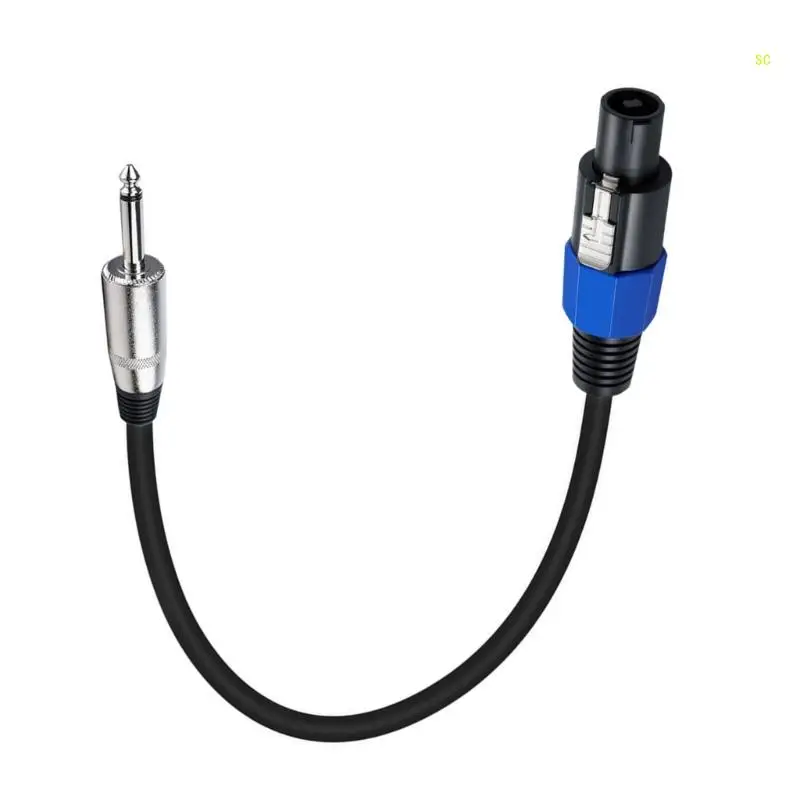 Speakon to 1/4 6.35mm Adapter Connector Cable Male to 1/4 Inch TS Male Mono Plug Dropshipping