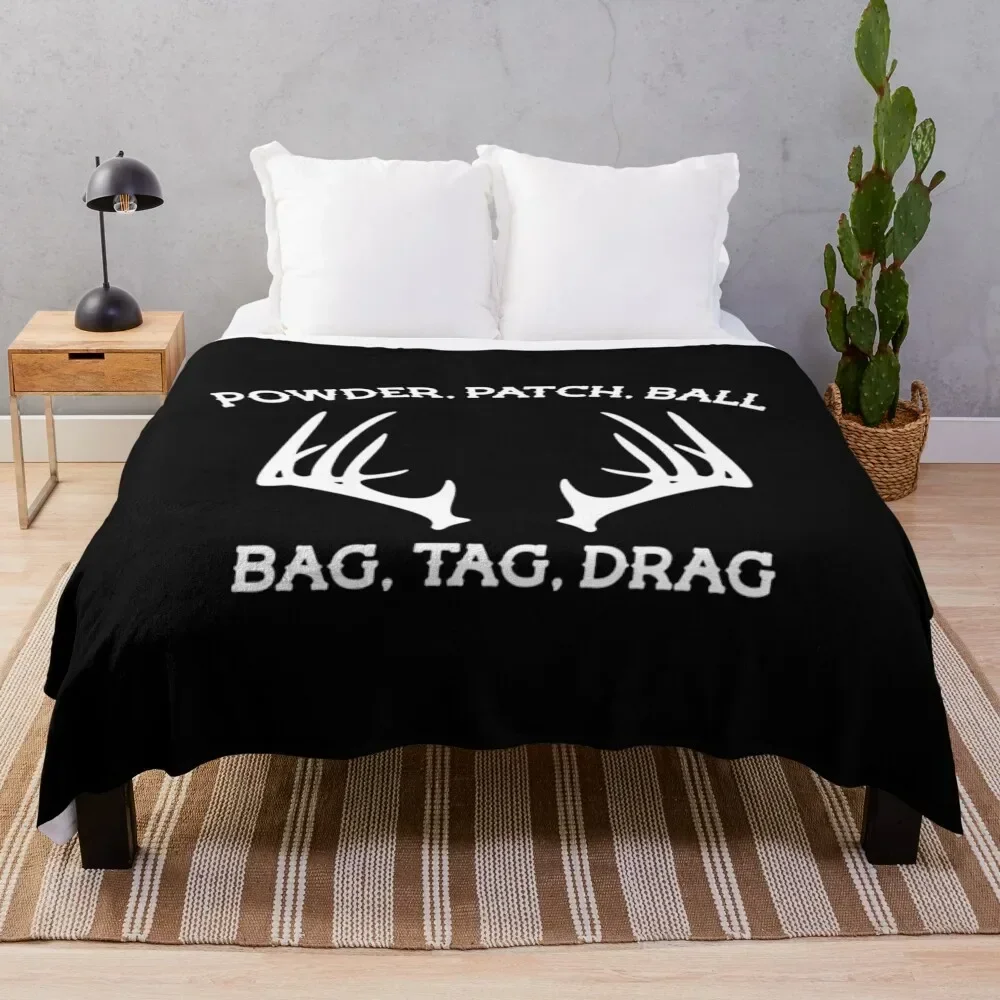 

Deer Hunting, Muzzleloader Deer Hunting Black Powder Season Throw Blanket Nap Hairy Luxury Throw Blankets