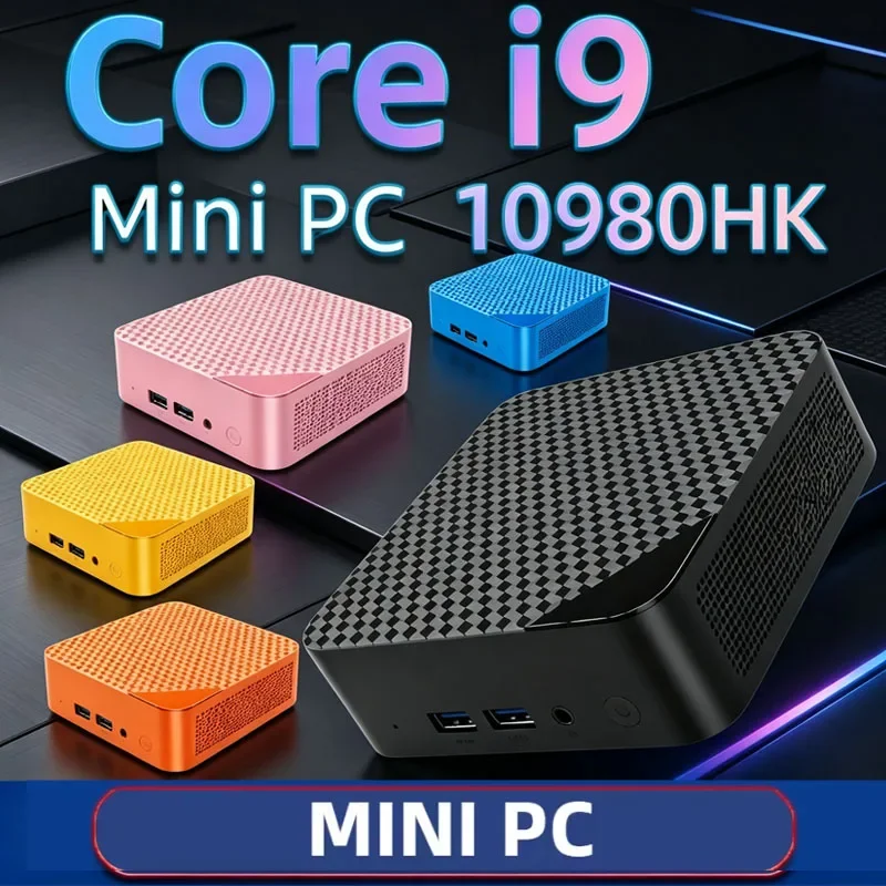 New PC Mini Intel Core I9 10980HK Gaming PC Computer 16GB RAM M.2 SSD Windows 11 Pro WiFi 6 BT5.2 UHD Gamer Desktop PC