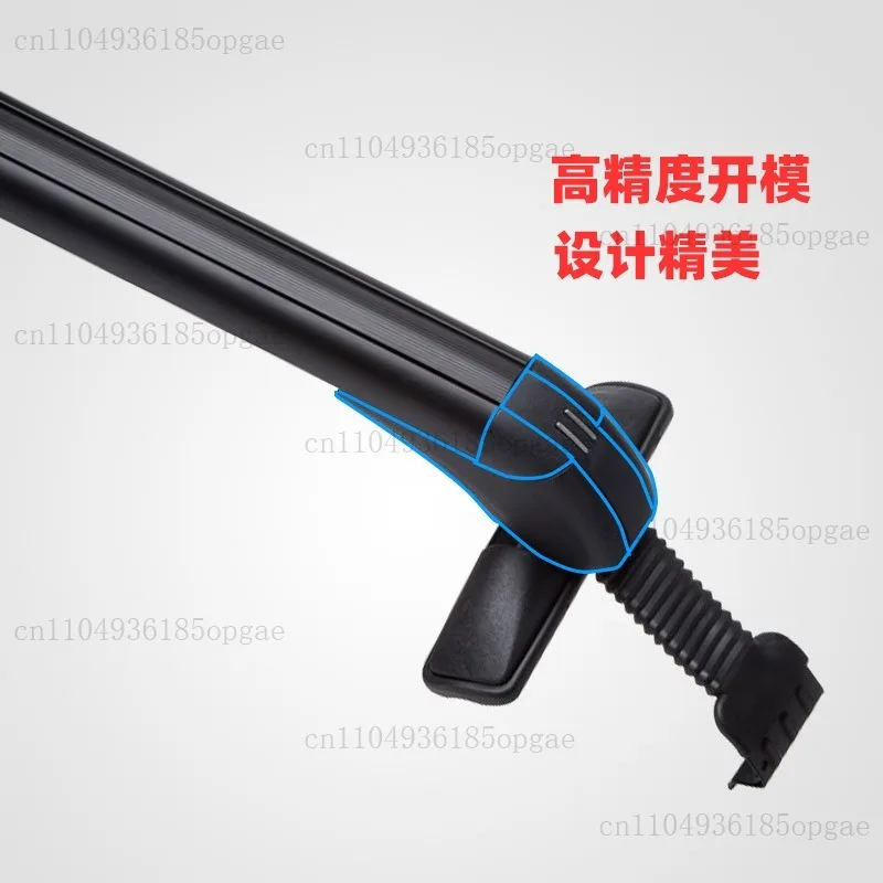 1 Pair Universal Car Roof Mounting Rack Rail Bar Black Aluminum Luggage Carrier with Lock Top Horizontal Bar Top Frame