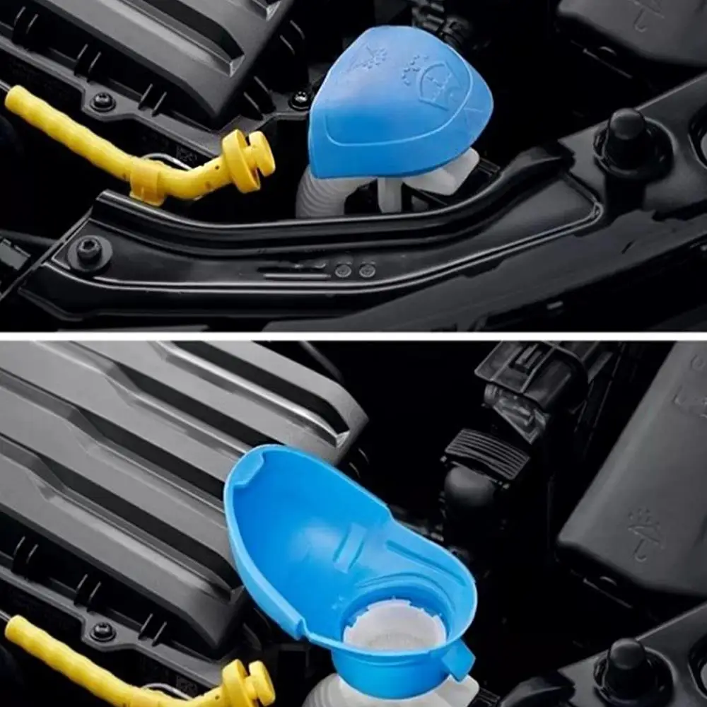 Car Wiper Washer Fluid Reservoir Tank Cover for Volkswagen VW Golf 7 MK7 VII GTI R 2014-2017 Head Lamp Light stainless steel