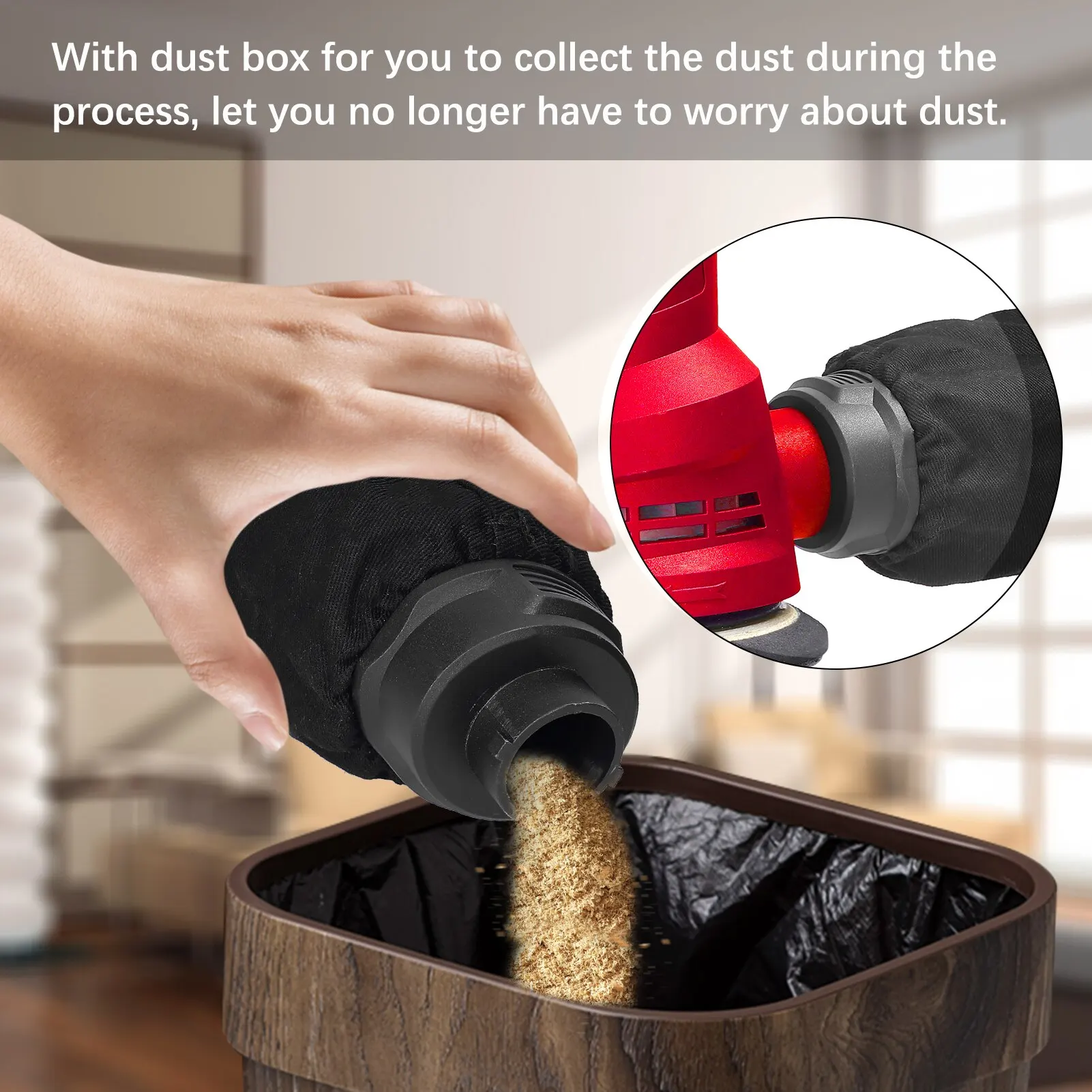 Lixadeira Elétrica Orbit com Poeira, Lixadeira, Máquina de Polir Automóvel, Regulação de 6 Velocidades, 300W, 5 ", 125mm