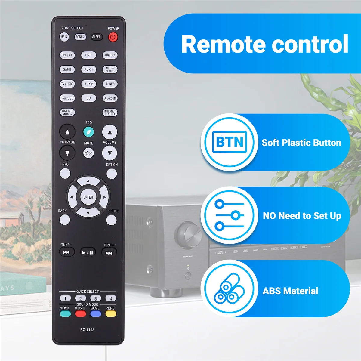 BFYL-RC-1192 لجهاز استقبال Denon AV AVR-S900W AVR-X2100W AVR-X2200W جهاز التحكم عن بعد