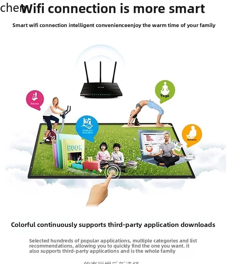 ZML rete ad alta definizione voce TV domestica LCD televisore intelligente con protocollo Internet