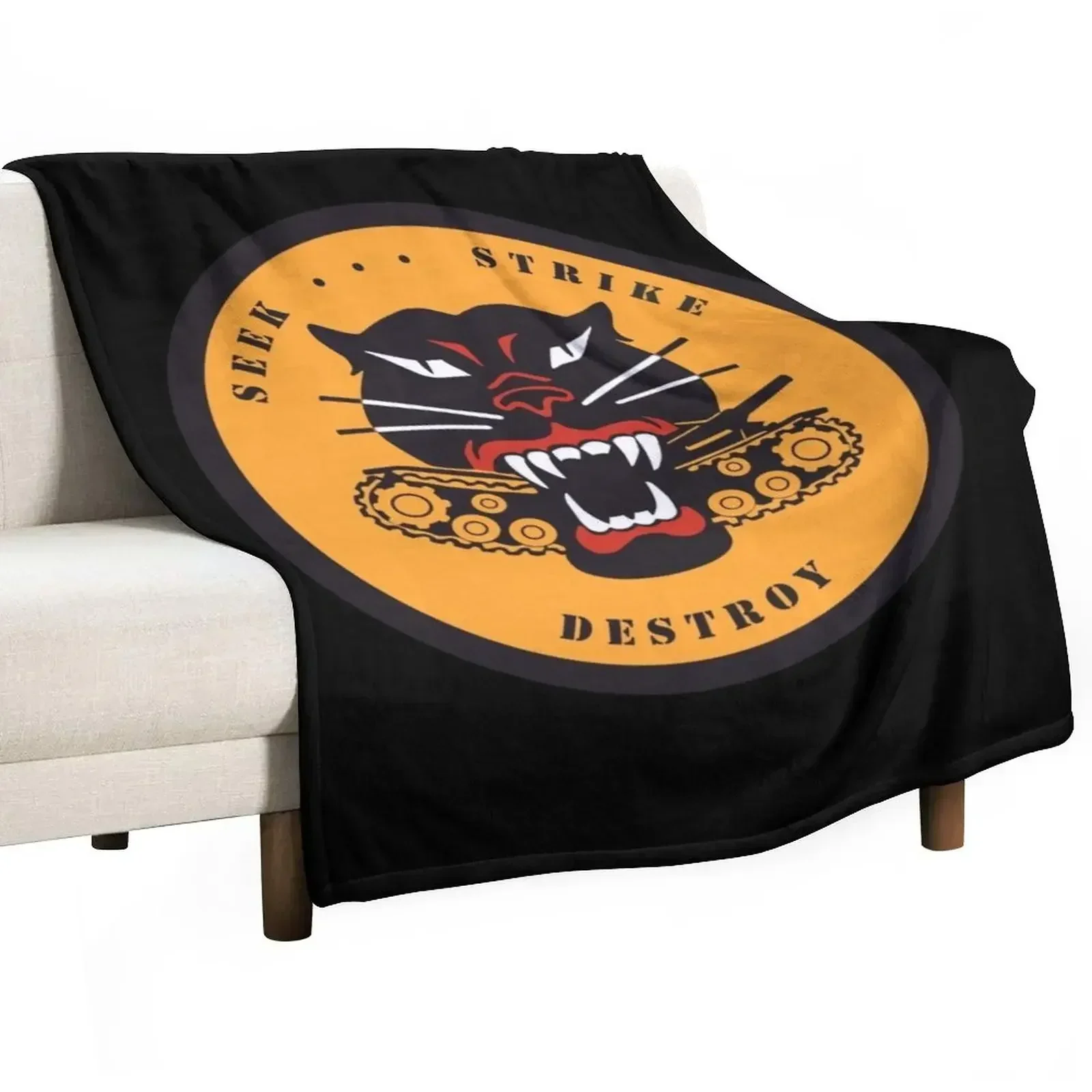 Seek Strike Destroy Throw Blanket Quilt Nap Hairy Thermals For Travel Fashion Sofas Sofa Blankets