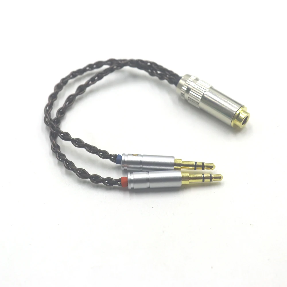 8 Core OFC Audio Adapter Cable 2×3.5mm Male to 4.4mm Balanced Female for PHA-3 Pono Player