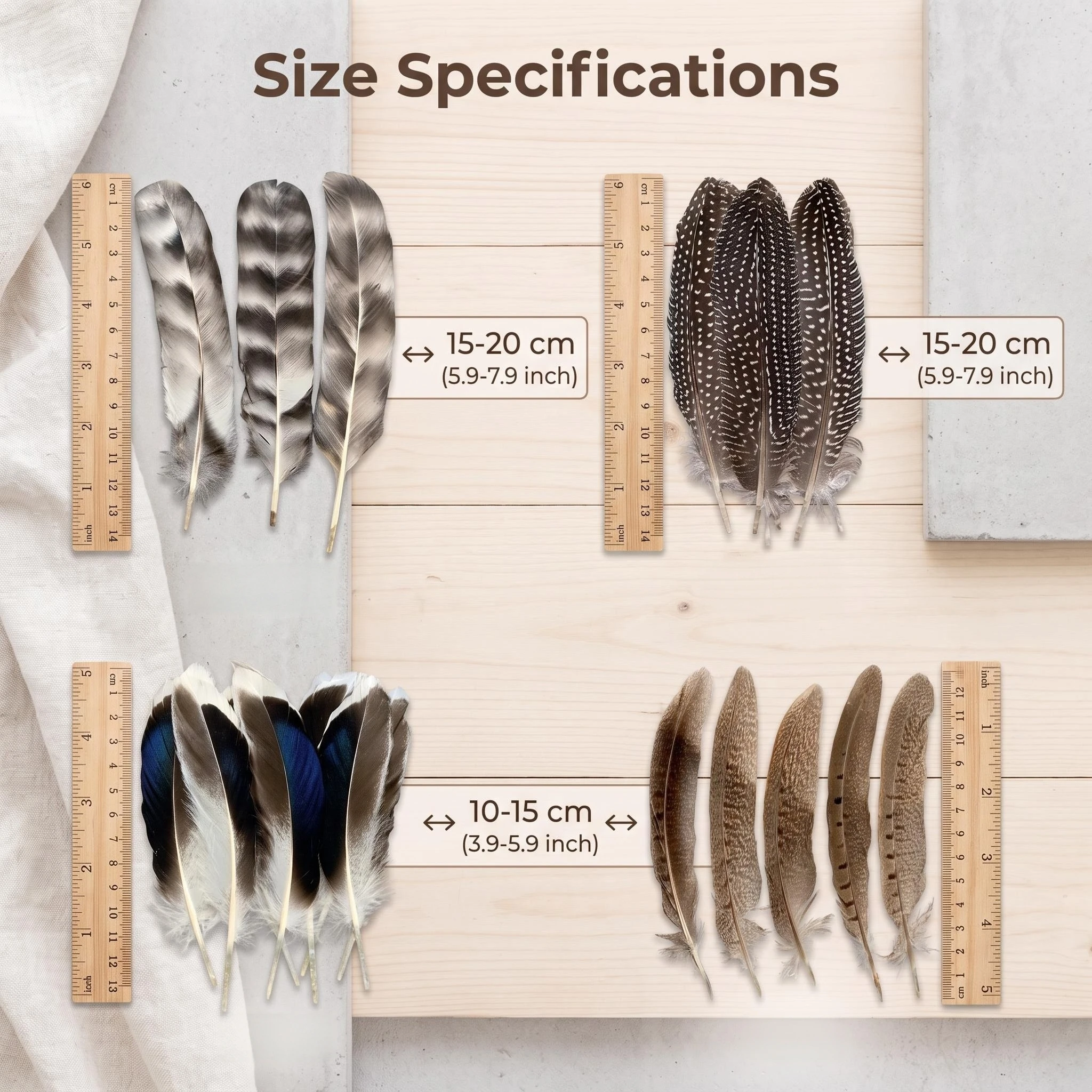 Natural Bird Feathers 10-20cm Pheasant Duck Peacock Hen Hackle Barred Feathers DIY Jewelry Hat Costume Craft Accessories