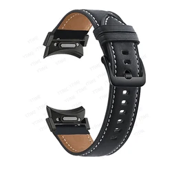 No Gap Strap for Samsung Galaxy Watch 7/6/5/4 40mm 44mm 5 Pro FE Leather Bracelet for Galaxy Watch 6 4 Classic 43 47mm 42 46 mm