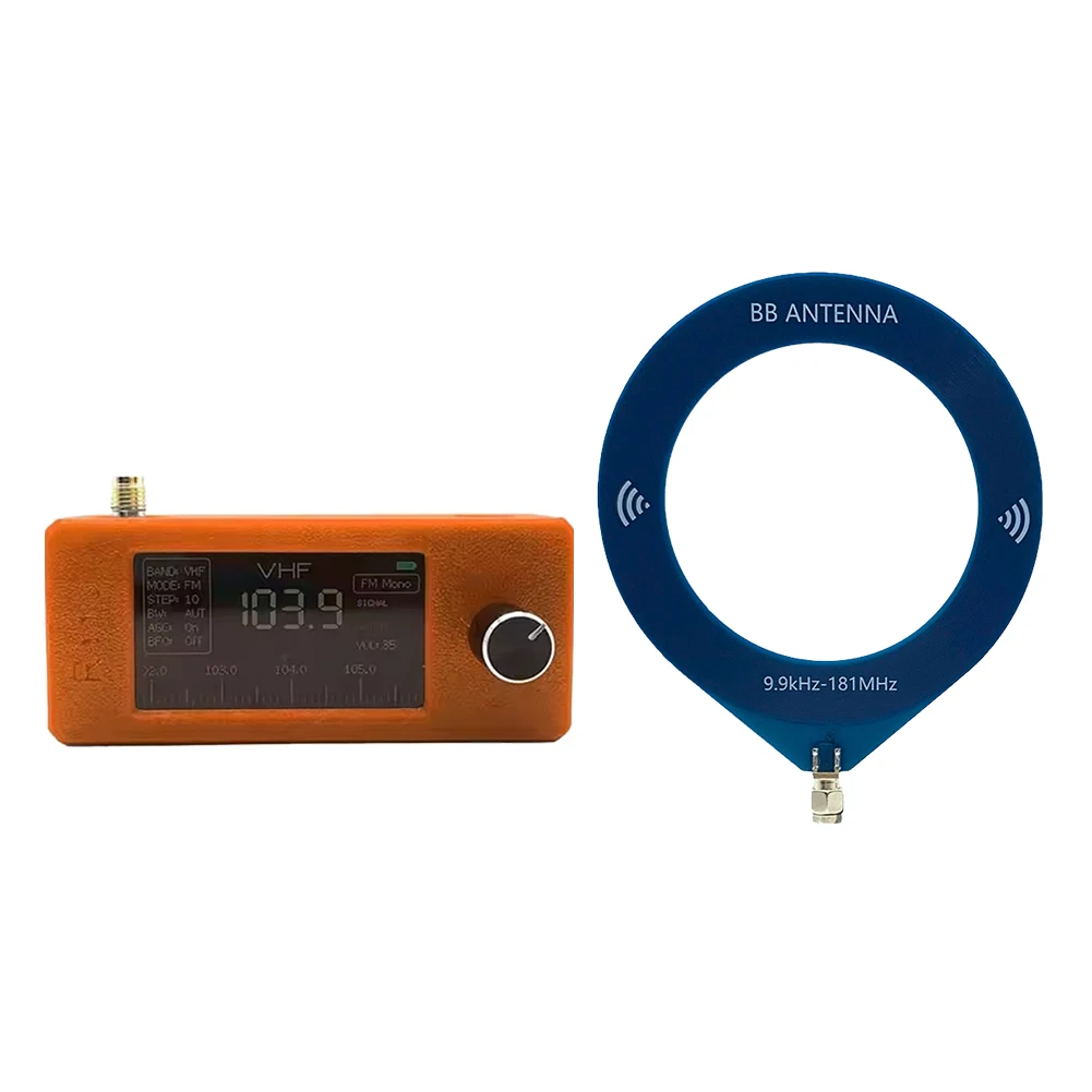 SI4732 0.5-108 ميجا هرتز راديو محمول LSB USB AM FM جيب راديو صغير 1.9 بوصة IPS شاشة جميع الموجات راديو استقبال مع هوائي