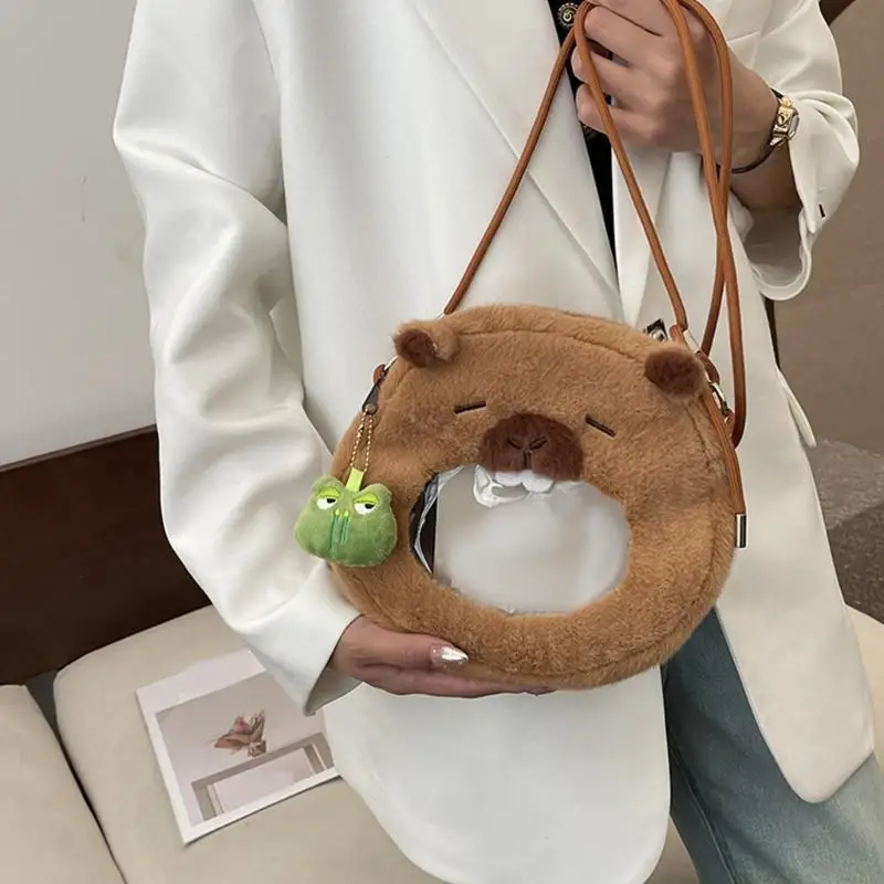 X90D Eye Catching Capybara Shoulder Bag Casual Crossbody Bags For Parties And Trips