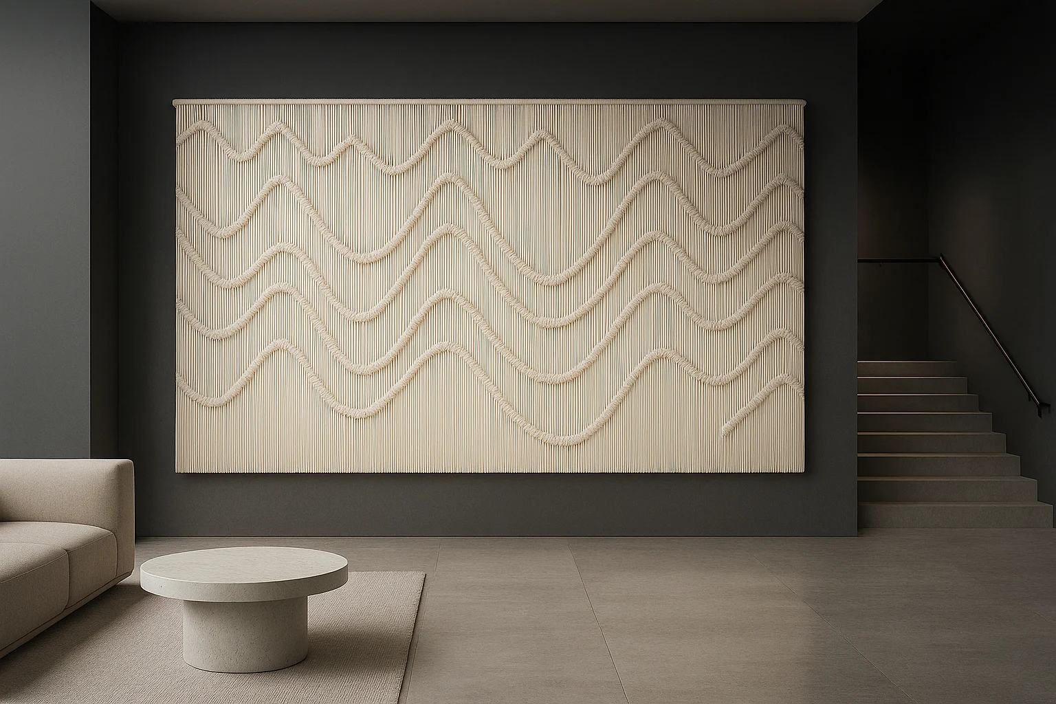 #￥Hot Creative MinimalistInteriors Macram in Linen and Fiber for Office Nook Provide Tapestry As Hotel Art with Flat and Privacy