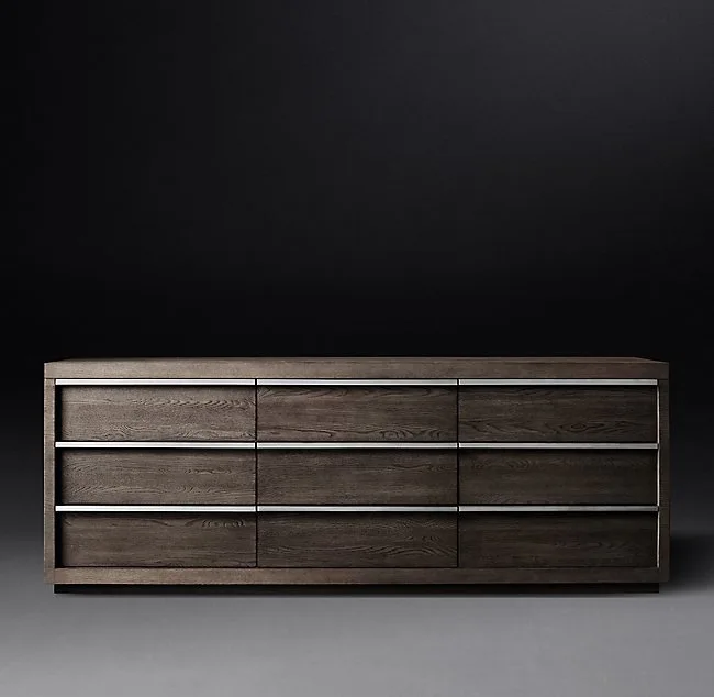 Solid wood chest of drawers French country vintage furniture Italian modern simple wardrobe