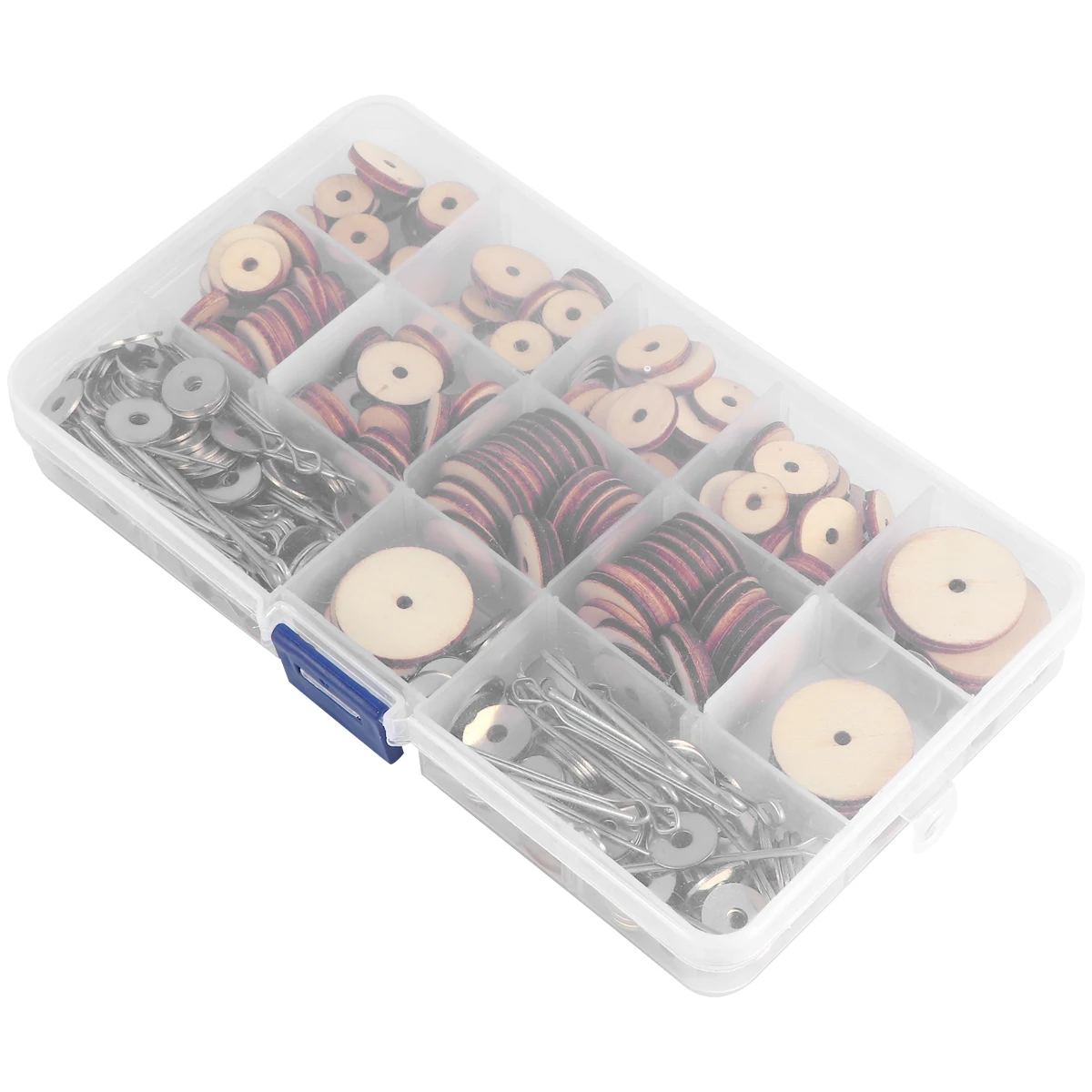

90 set 1 Box 90 Sets Wooden Joints Connectors Diy Making Craft Accessories Rotatable Joints For Bear Handmade Wood Metal