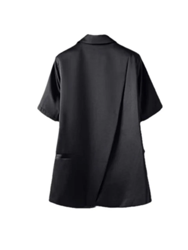 Acétate Satin ort Sve costume Jaet femme décontracté mince Design Ba fendu loisirs Aosphère haut d'été Quali Faion