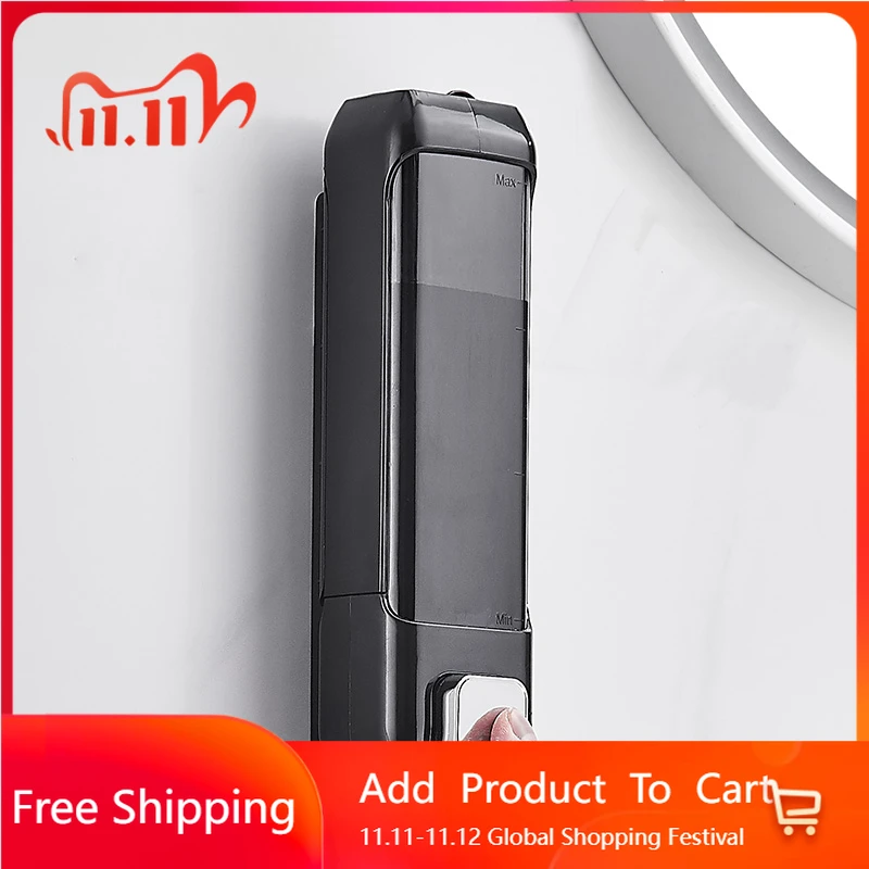 

Shower Toilate Soap Dispensers Mounted Black Simple Modern Soap Dispensers Design Hotel Dispensador De Jabon Fashion Furniture