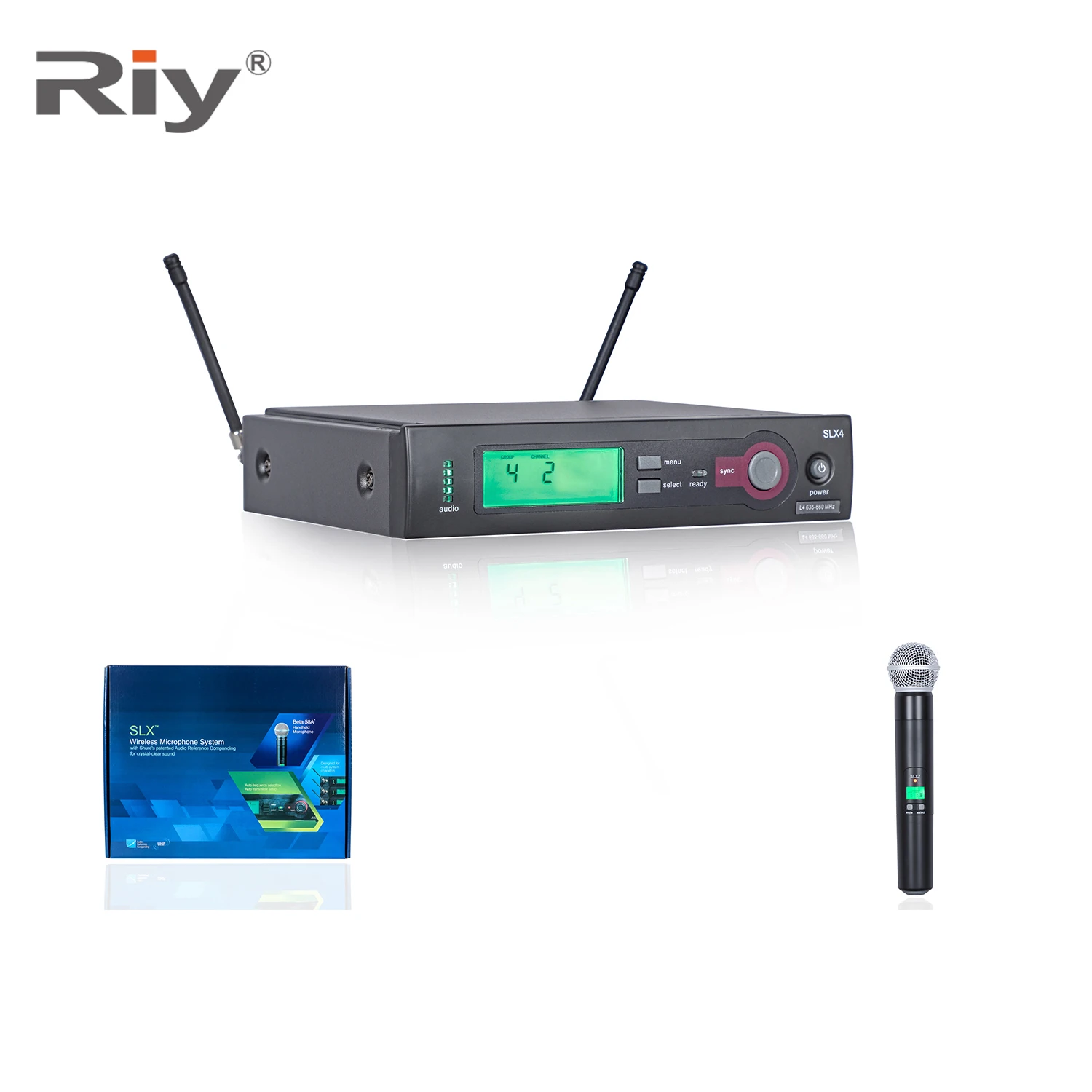 SLX4 S Brand High Quality Wireless Microphone System 2-Channel UHF Wireless Mic for Stage