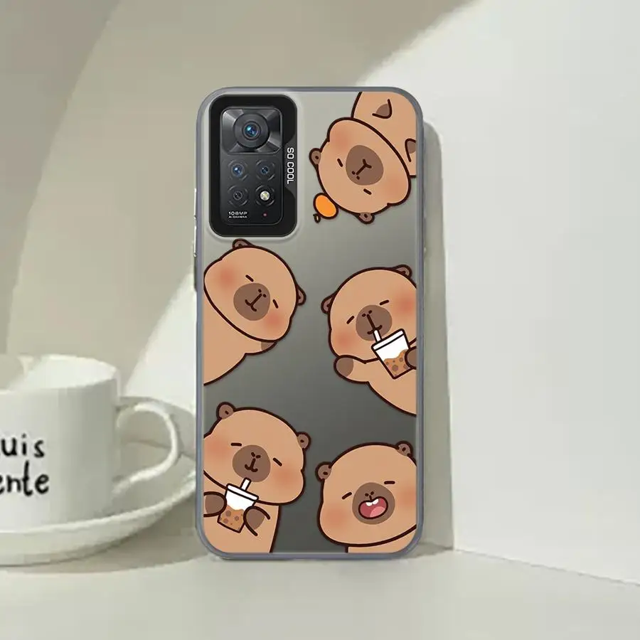 لطيف الكرتون كابيبارا غطاء القضية ل Xiaomi Redmi A3x 12C A1 A3 A2 زائد 13 14C A4 13C 12