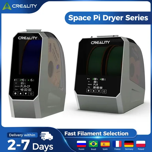 Imagen 1 del producto Creality Space Pi/Plus Caja secadora de filamentos Almacenamiento de filamentos de 1 kg que mantiene el seco Temperatura ajustable 45 ℃ -70 ℃ Calentamiento de aire caliente 48h