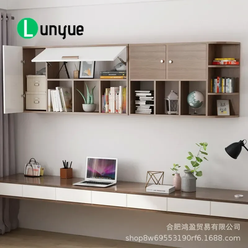 Wall Mounted Bookshelf Floating Wall Shelf Storage Cabinet Decorative Display Rack for Living Room Bedroom Home Organization
