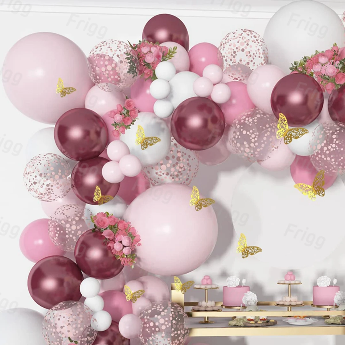 Macaron Pink Balloon Garland Arch Kit Wedding Birthday Party