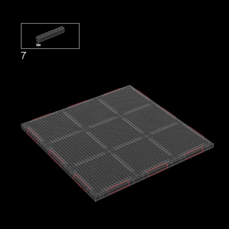 Pixel Art Malerei Weiß Fotorahmen Set Ziegel 4/3 16x16 Grundplatten Bausteine MOC Teile Spielzeug Kompatibel 31202/31204/65803 – Detail 8