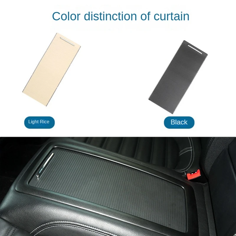 Center Console Sliding Shutters Cup Holder Roller Blind Cover Replacement For VW Magotan Passat B6 B7 12-16 CC 10-18(Balck)