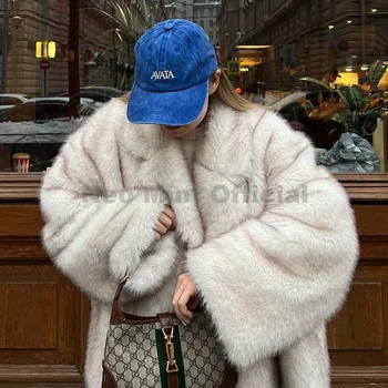 ניאו מנטה אינס הוט פאשן גירלס אוברסייזד גרדיאנט פרווה מעיל נ...