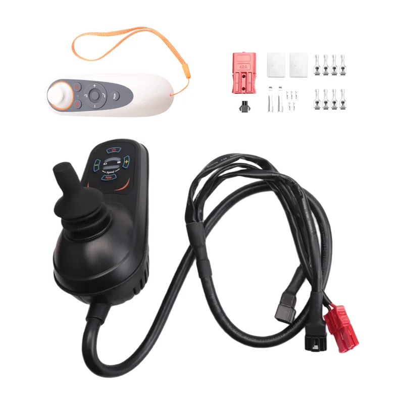 AB56-Untuk Pengontrol Joystick Sepeda Kursi Roda Listrik Dalam Ruangan 24V Motor Brushed Penggerak Ganda Maju Mundur Arus Maksimum 45A