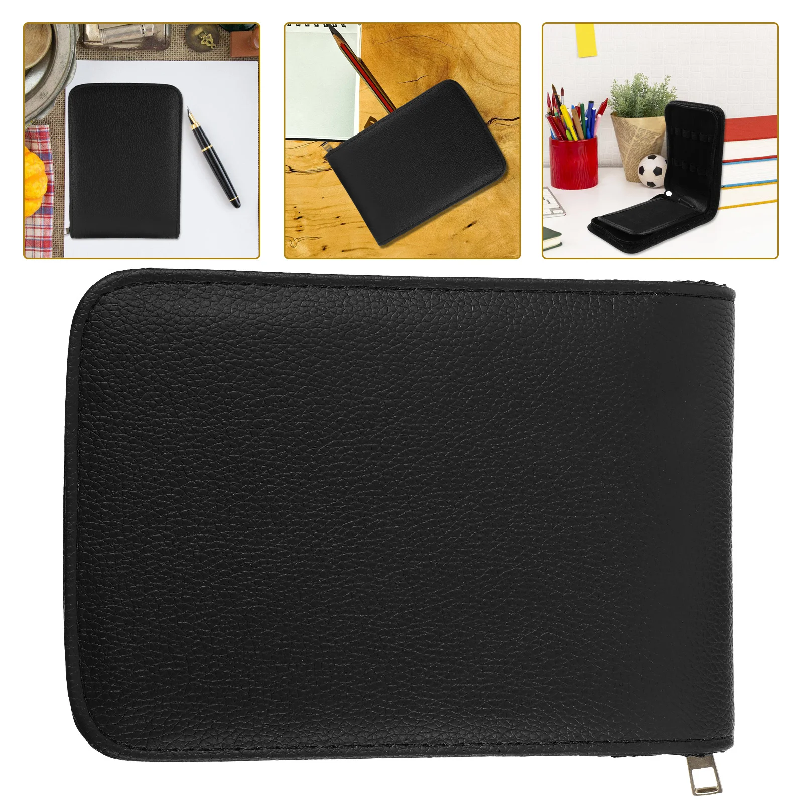 

1pc Pen Case Pu Empty Pencil Box For Pens Storage Gift Empty Pen Organizer Wrap Business Travel School Office Use