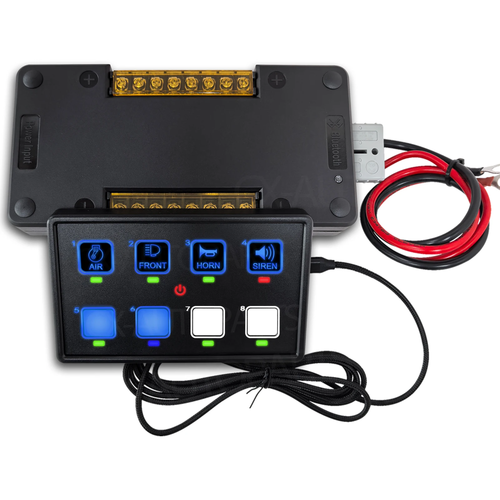 

8 Gang Touch Switch Panel Bluetooth APP Control Toggle Momentary Pulsed Auto Circuit Relay Box for Pickup Truck Jeep Boat RV ATV