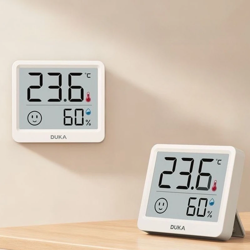 DUKA Atuman 2.5 Inch LCD Electronic Digital Temperature Humidity Meter Indoor Vertical Thermometer Hygrometer Digital Display