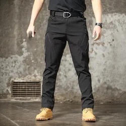 New Men's Outdoor Tactical Pants Elastic Multi Pocket Cargo Trousers Spring Autumn Waterproof Wear-resistant Outdoor Hiking Pant