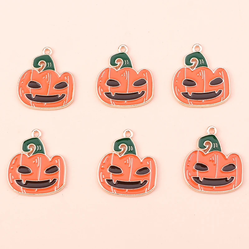 10 teile/los Mix Emaille Halloween Geist Kürbis Fledermaus Charms Anhänger für Schmuck Machen Frauen Mode Ohrringe Halsketten Handwerk Geschenk – Detail 23