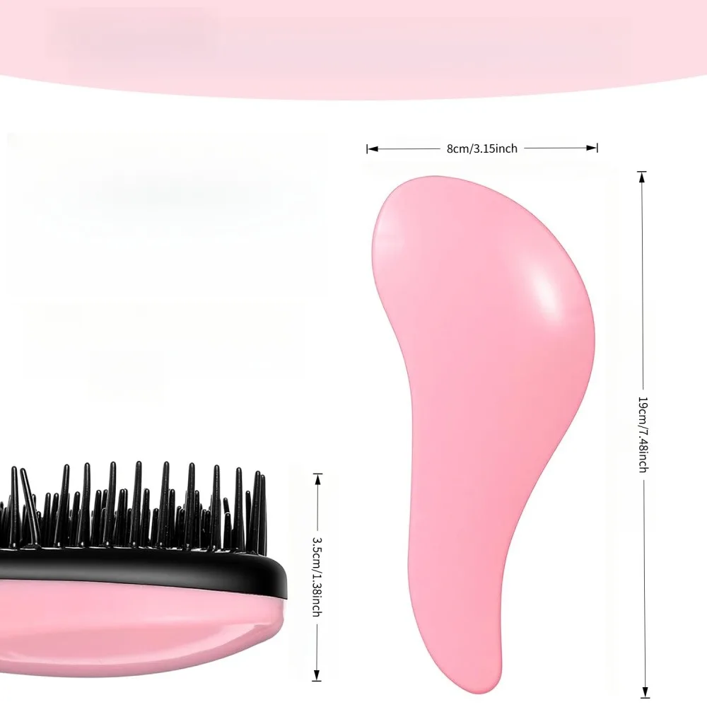 Detangling Hair Brush, Magic Flexible Bristle Hair Comb for Curly Straight Wet Dry Hair, Anti‑Static Scalp Massage Hairbrush, Large Size 19×8×3.5cm, 1 Pc, Random Color