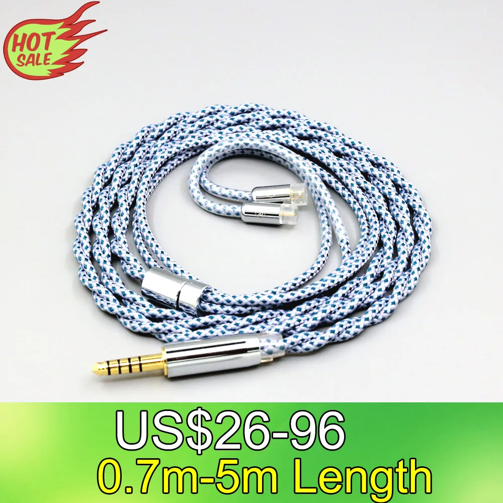 

99% Pure Silver Mix Graphene OCC Shielding Earphone Cable For Sennheiser IE8 IE8i IE80 IE80s Metal Pin LN008636