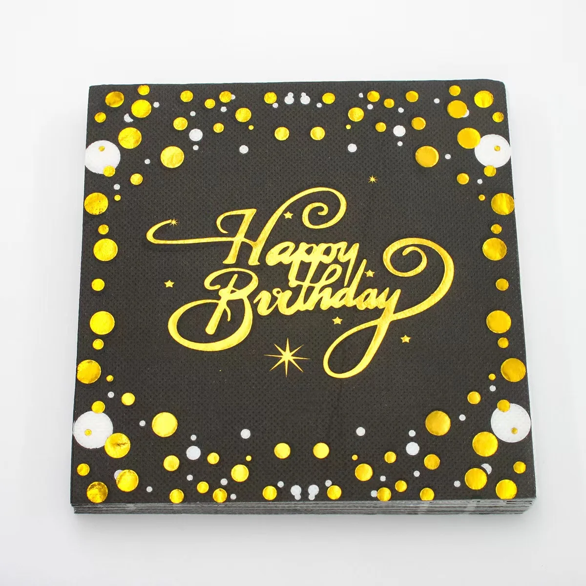 20Pcs/Bag Happy Birthday Printed Disposable Napkins Party Tissues