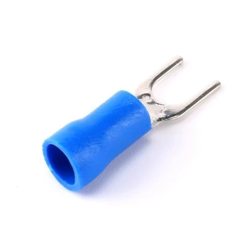 Garfo SV2-4, terminal prensado a frio tipo U inserção isolante tipo Y, mola grossa 0,5