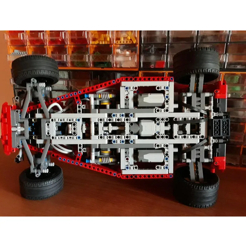 Champion Speed Cars Moc Bausteine Modulare Hot Rod Pneumatische Federung Modell Technologie Blöcke DIY Spielzeug Bau Geschenke