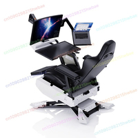 Ergonomic Excellence Cockpit Gaming and Office Chair Computer Reclining Cockpit Gaming Chair (Exclude 2 Monitors)