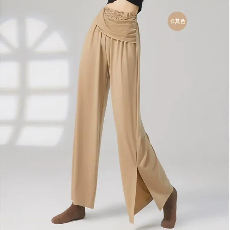 

Modern Dance Trousers Loose Straight Leg Wide Pants Women's Chinese Classical Dance Ethnic Training Stage Performance Clothes
