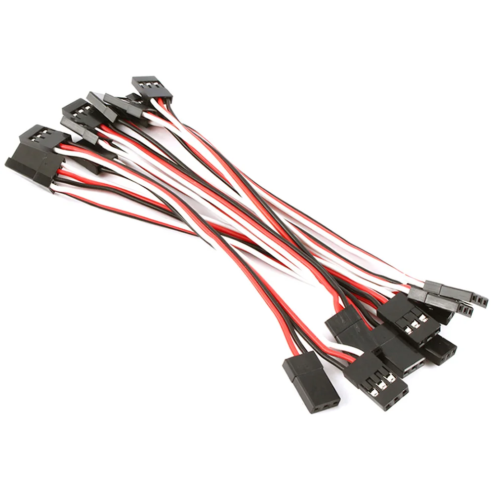 10 pièces/lot 100mm/150mm/200mm/300mm/500mm/1000mm Extension de Servo câble de fil mâle et mâle/femelle et mâle pour JR Futaba RC Servo