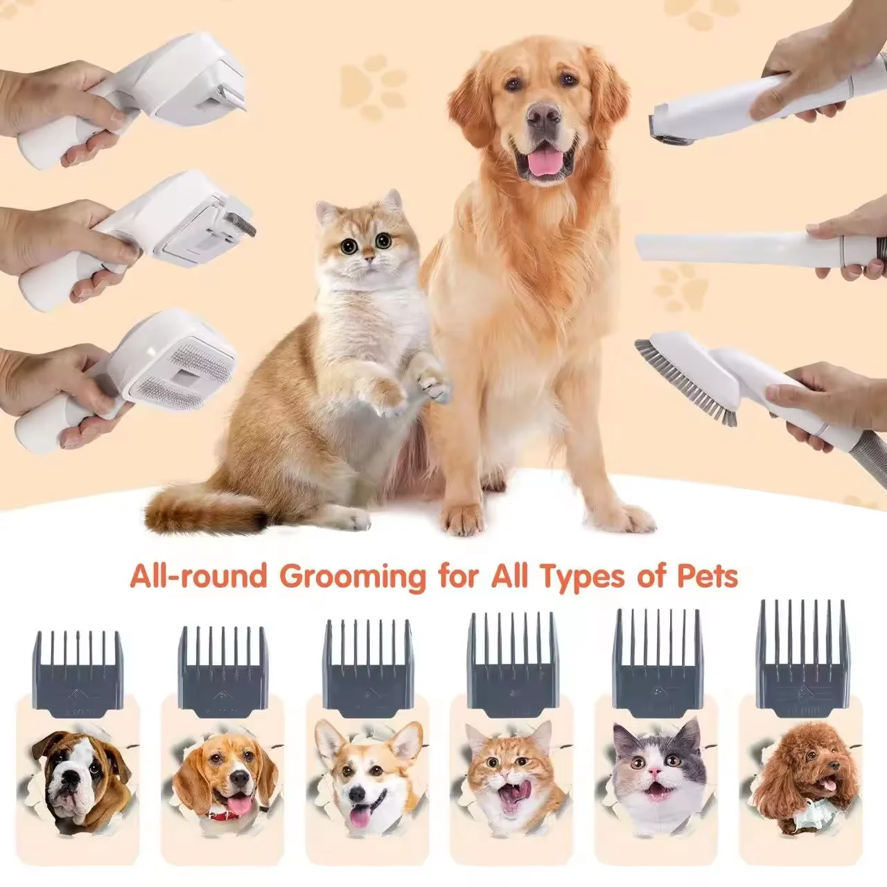 Pet Hair Grooming Kit Products Brushes Portable Pet Care Kit Grooming Vacuum Trimmer